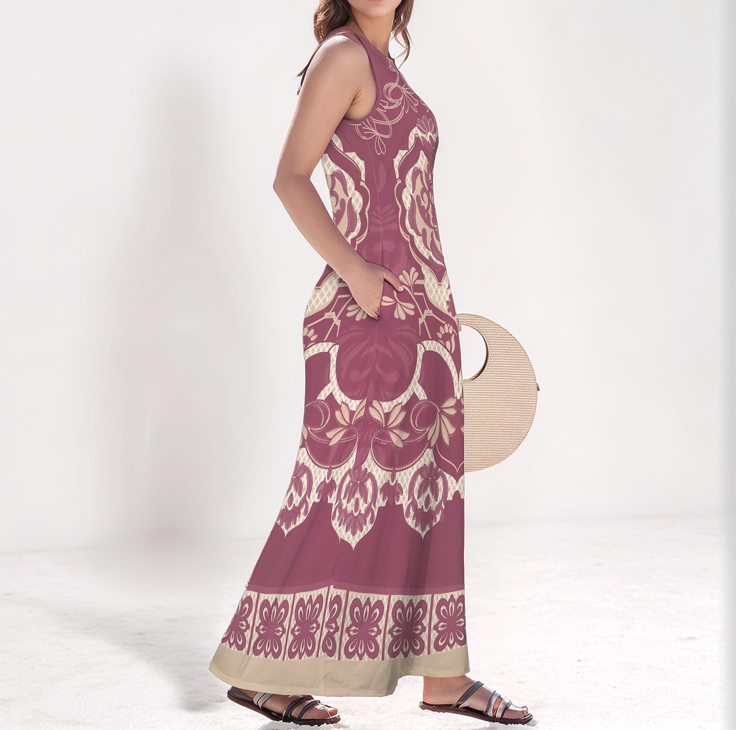 Women's Sleeveless Maxi Dress | Elegant and Flowy | Perfect for Casual Days or Events | Comfortable Summer and Fall Wardrobe Essential