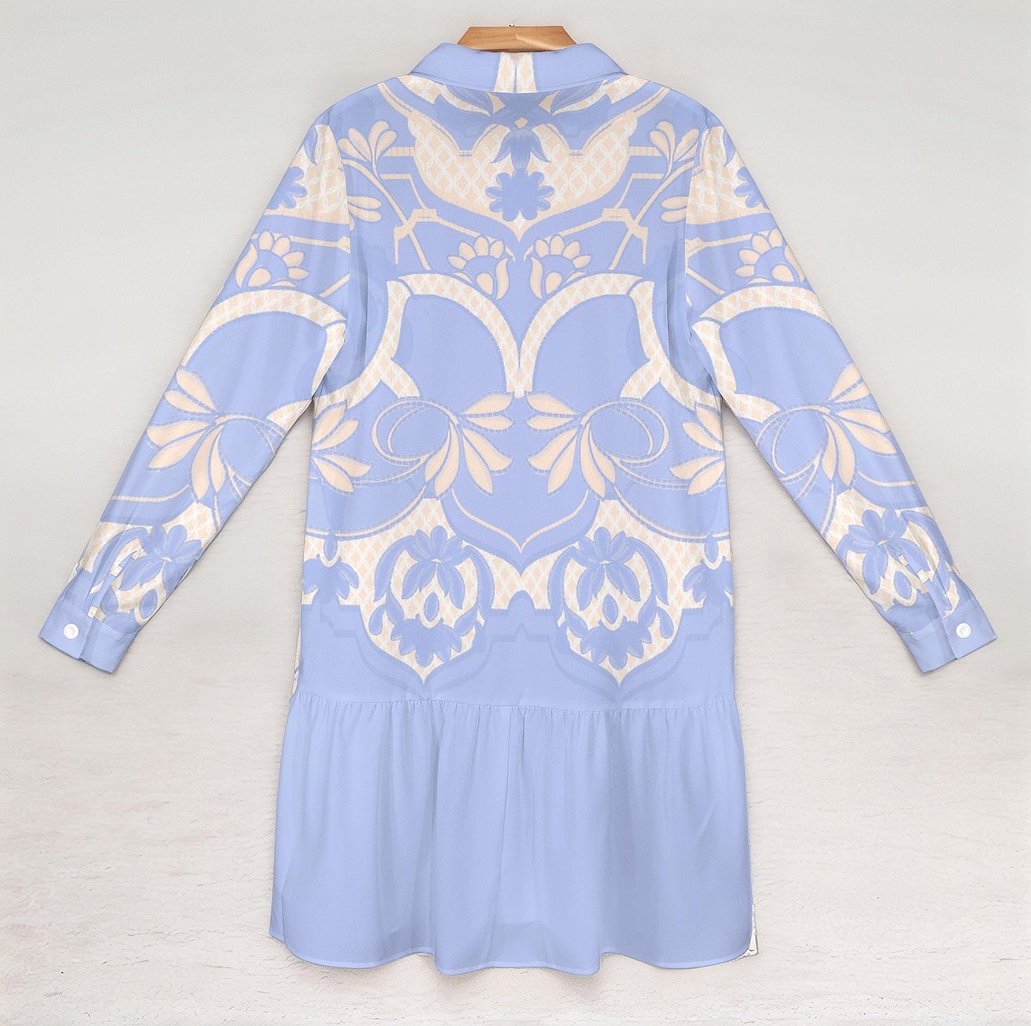 Women's Spring Summer Button Down Long Sleeve Shirt Dress