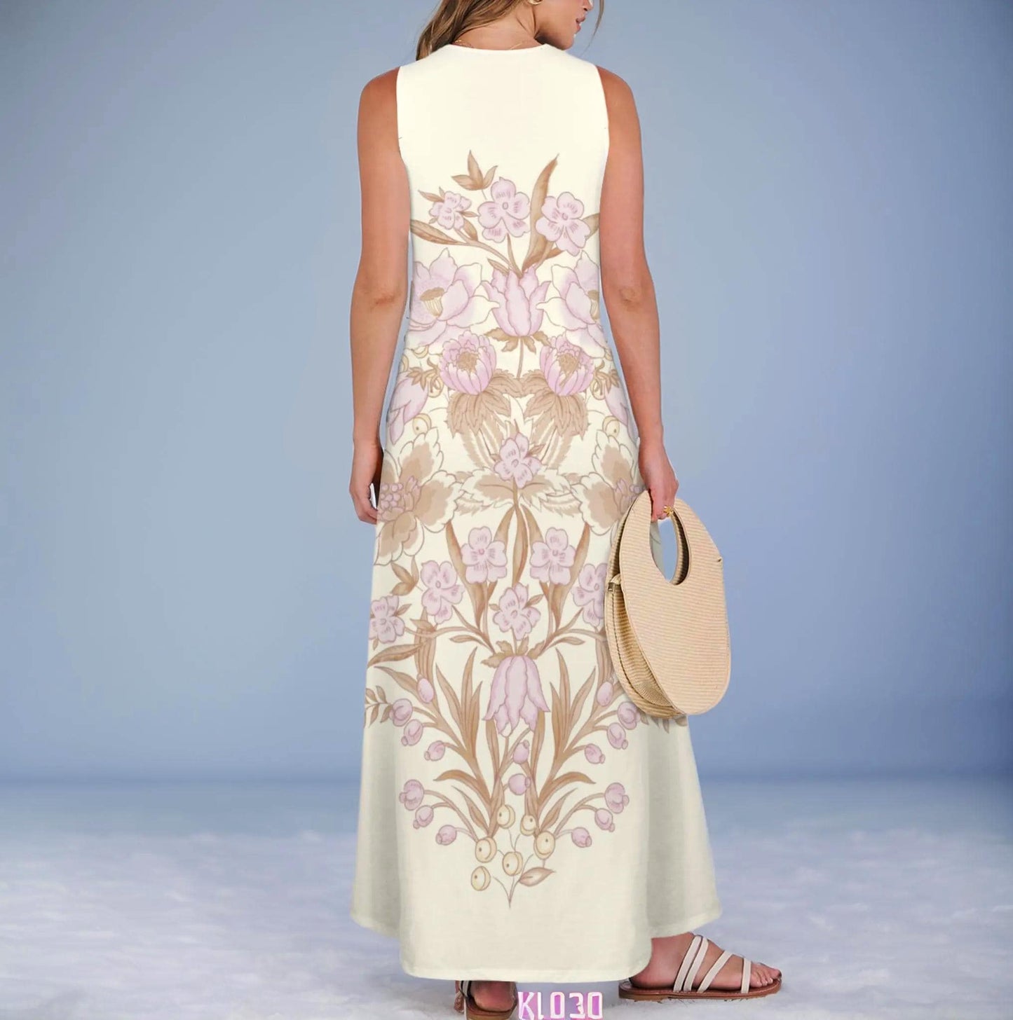 Women's Sleeveless Floral Maxi Dress