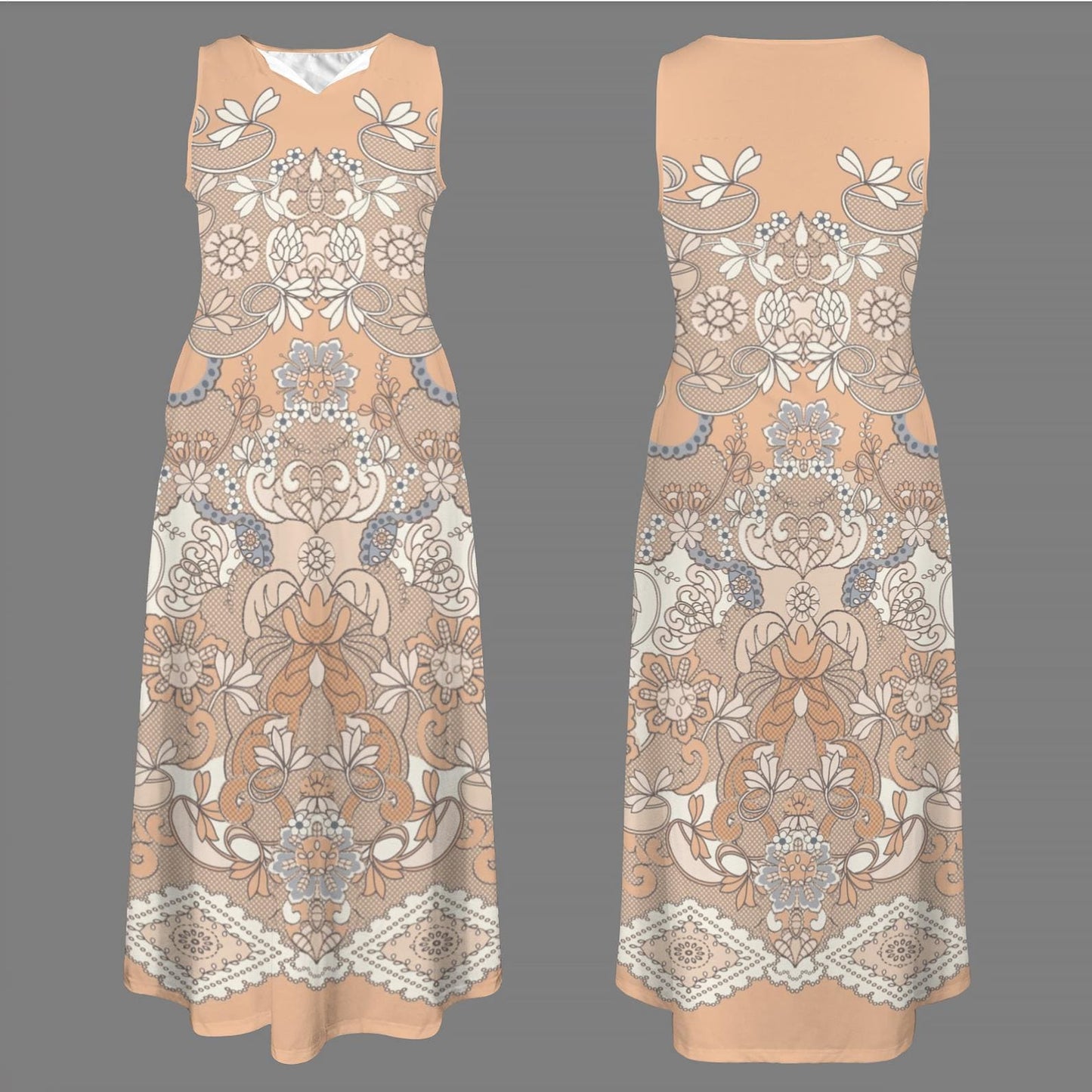 Women's Floral Sleeveless Maxi Dress | Spring Summer Boho Chic | Lightweight & Flowing | Perfect Beach Outfit