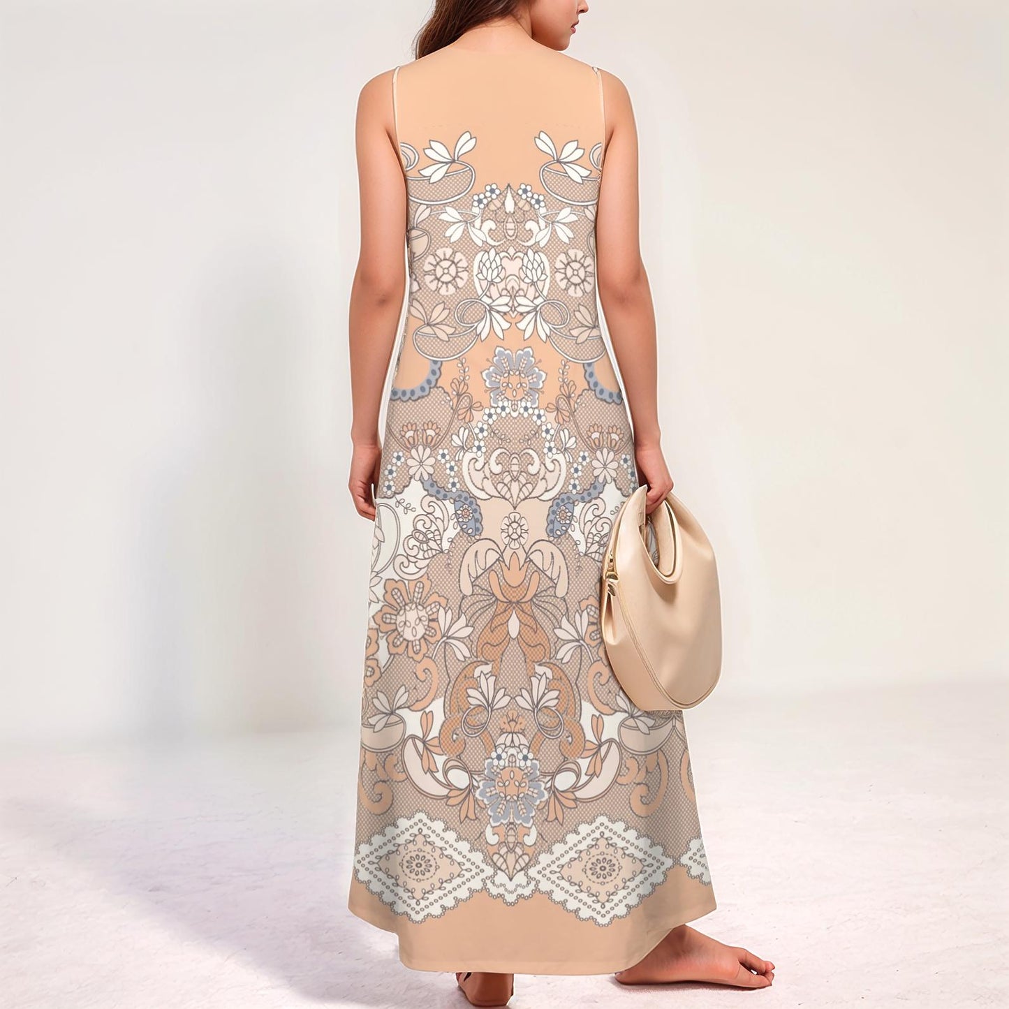 Women's Floral Sleeveless Maxi Dress | Spring Summer Boho Chic | Lightweight & Flowing | Perfect Beach Outfit