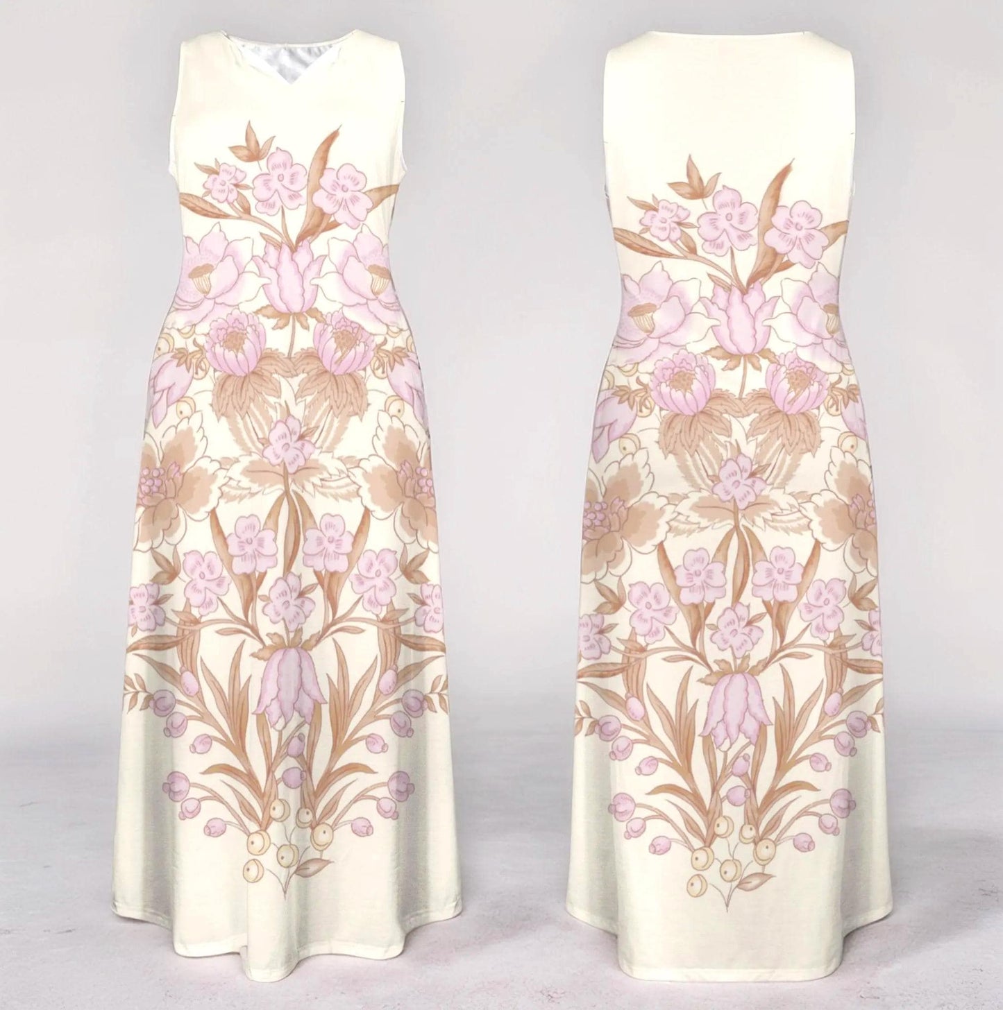Women's Sleeveless Floral Maxi Dress
