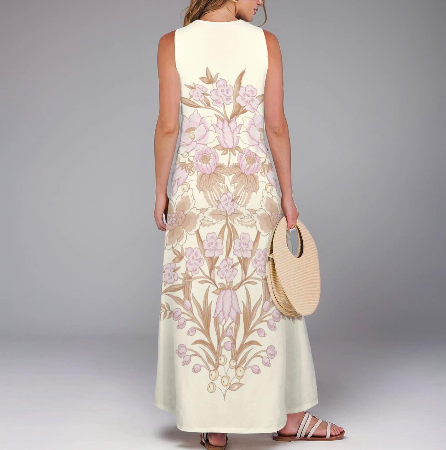 Women's Sleeveless Floral Maxi Dress