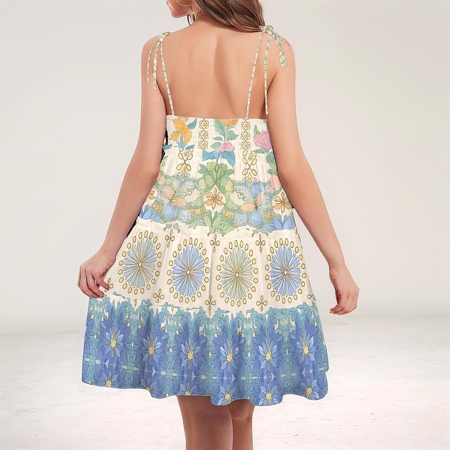 Women's Floral Spaghetti Strap Mini Dress | Summer Spring Dress | Casual Floral Dress | Cute and Comfortable | Perfect for Warm Weather