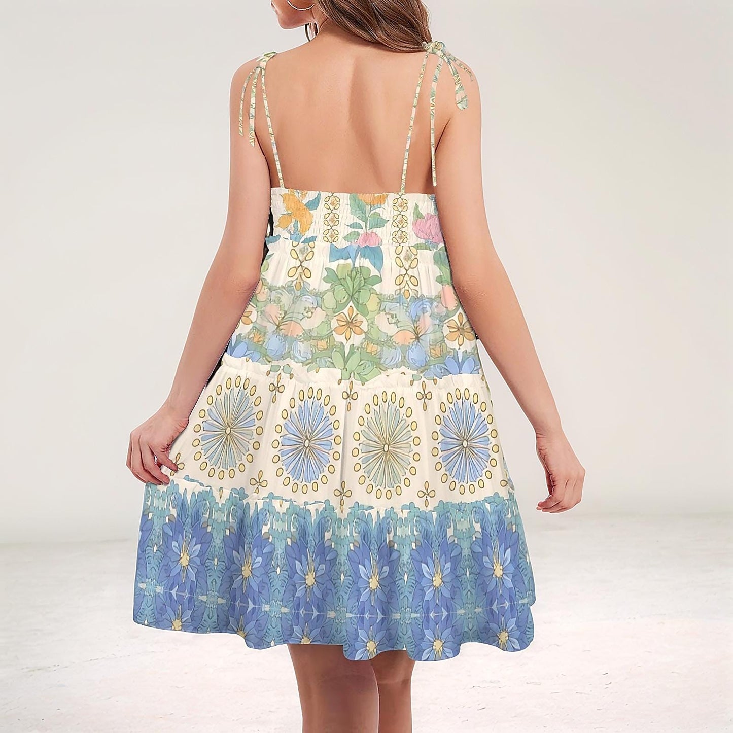 Women's Floral Spaghetti Strap Mini Dress | Summer Spring Dress | Casual Floral Dress | Cute and Comfortable | Perfect for Warm Weather