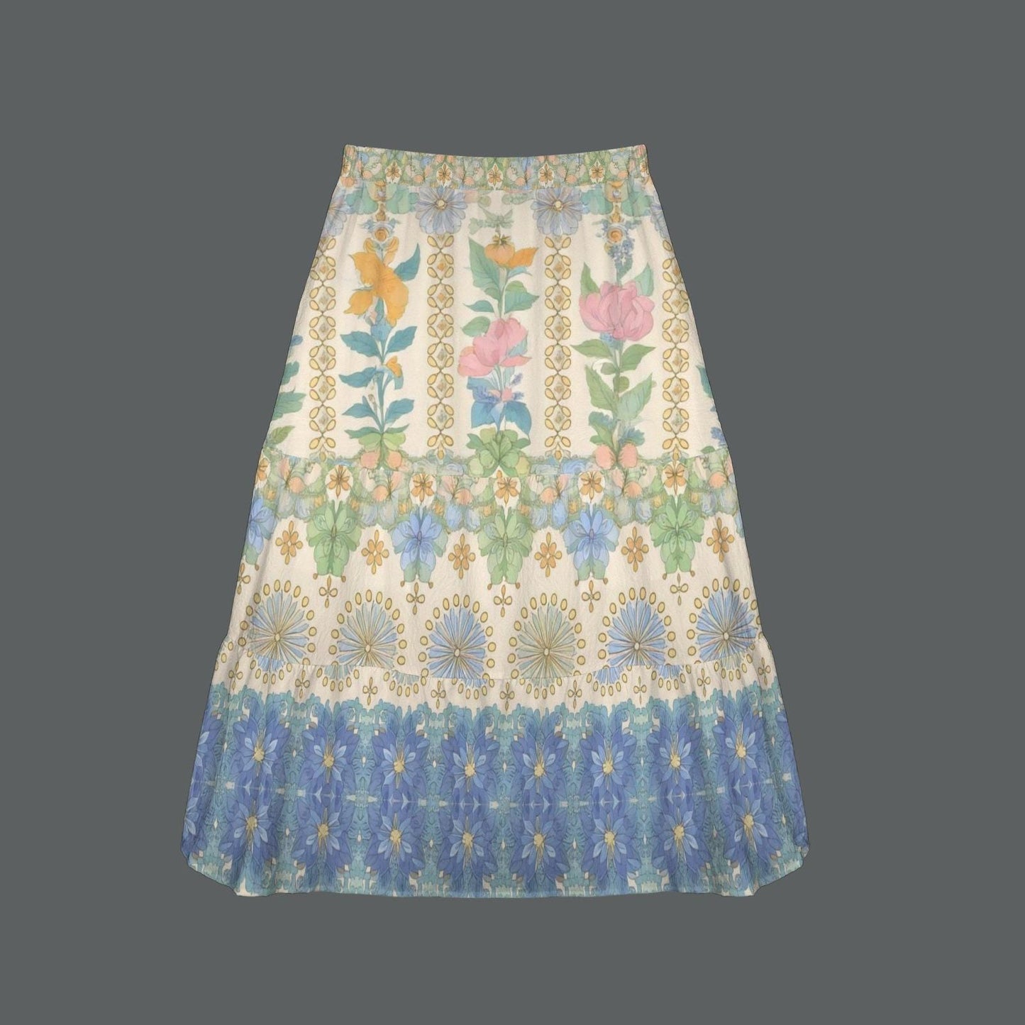 Women's Floral Print Maxi Skirt | Summer Spring Skirt | Casual Boho Skirt | Comfortable Floral Skirt for Women | Perfect for Warm Weather