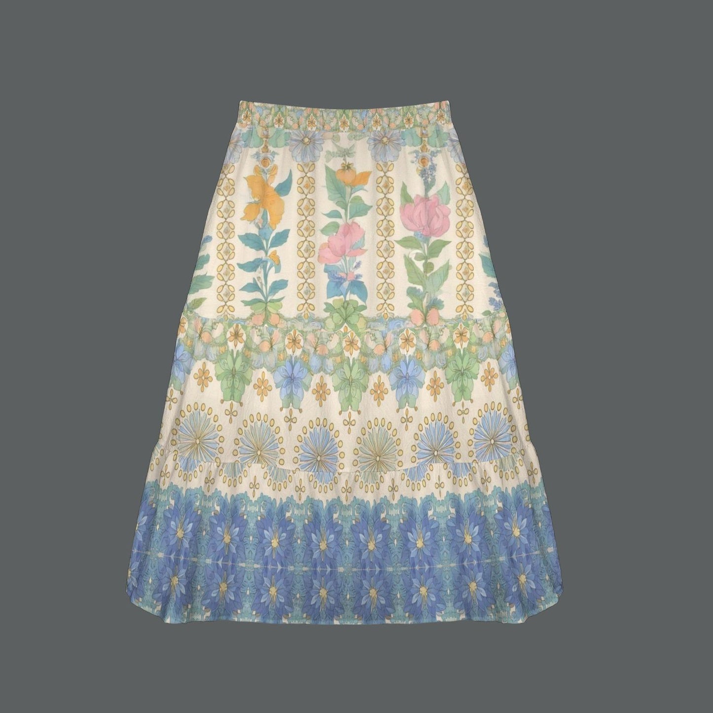 Women's Floral Print Maxi Skirt | Summer Spring Skirt | Casual Boho Skirt | Comfortable Floral Skirt for Women | Perfect for Warm Weather