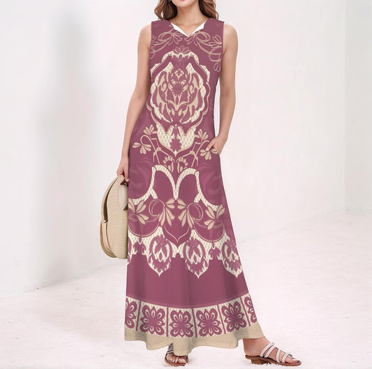 Women's Sleeveless Maxi Dress | Elegant and Flowy | Perfect for Casual Days or Events | Comfortable Summer and Fall Wardrobe Essential