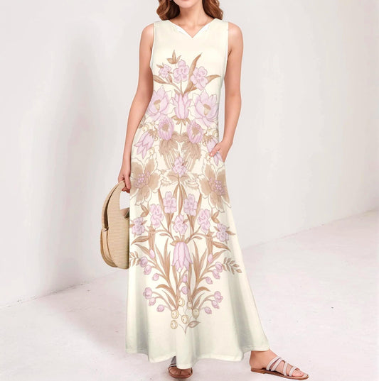 Women's Sleeveless Floral Maxi Dress