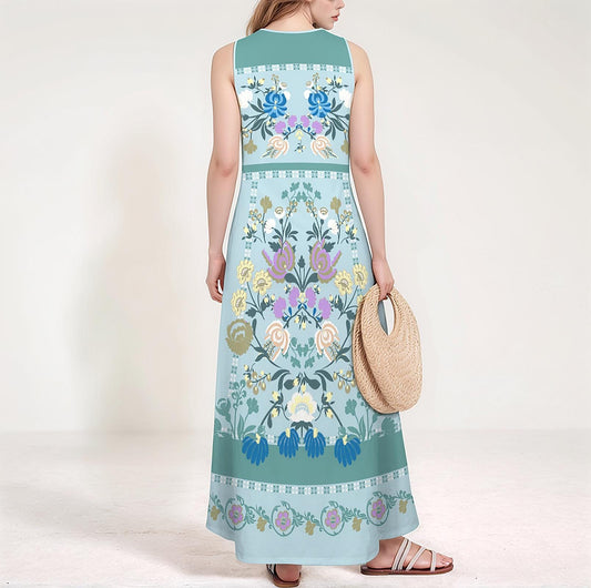 Women's Floral Sleeveless Maxi Dress