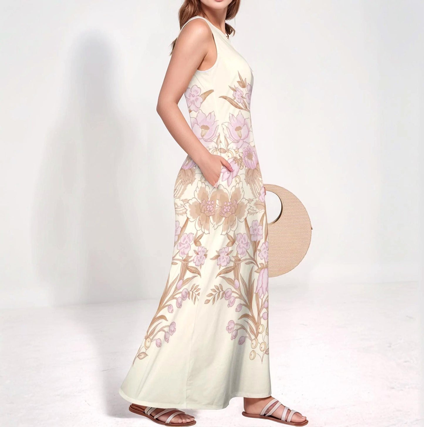 Women's Sleeveless Floral Maxi Dress