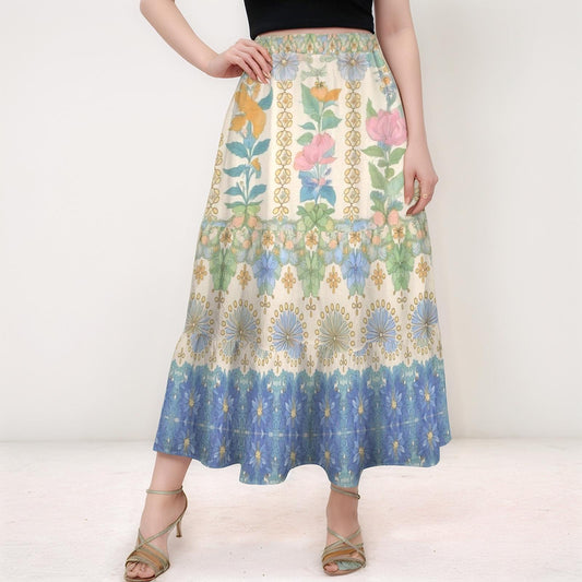 Women's Floral Print Maxi Skirt | Summer Spring Skirt | Casual Boho Skirt | Comfortable Floral Skirt for Women | Perfect for Warm Weather